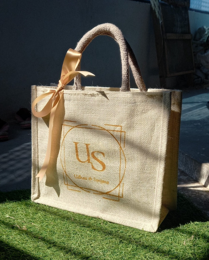 Gifting Jute Bag with Ribbon