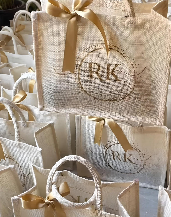 Logo Printed Bag with Ribbon