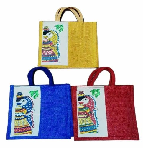 Madhubani Painting Printed Jute Bag