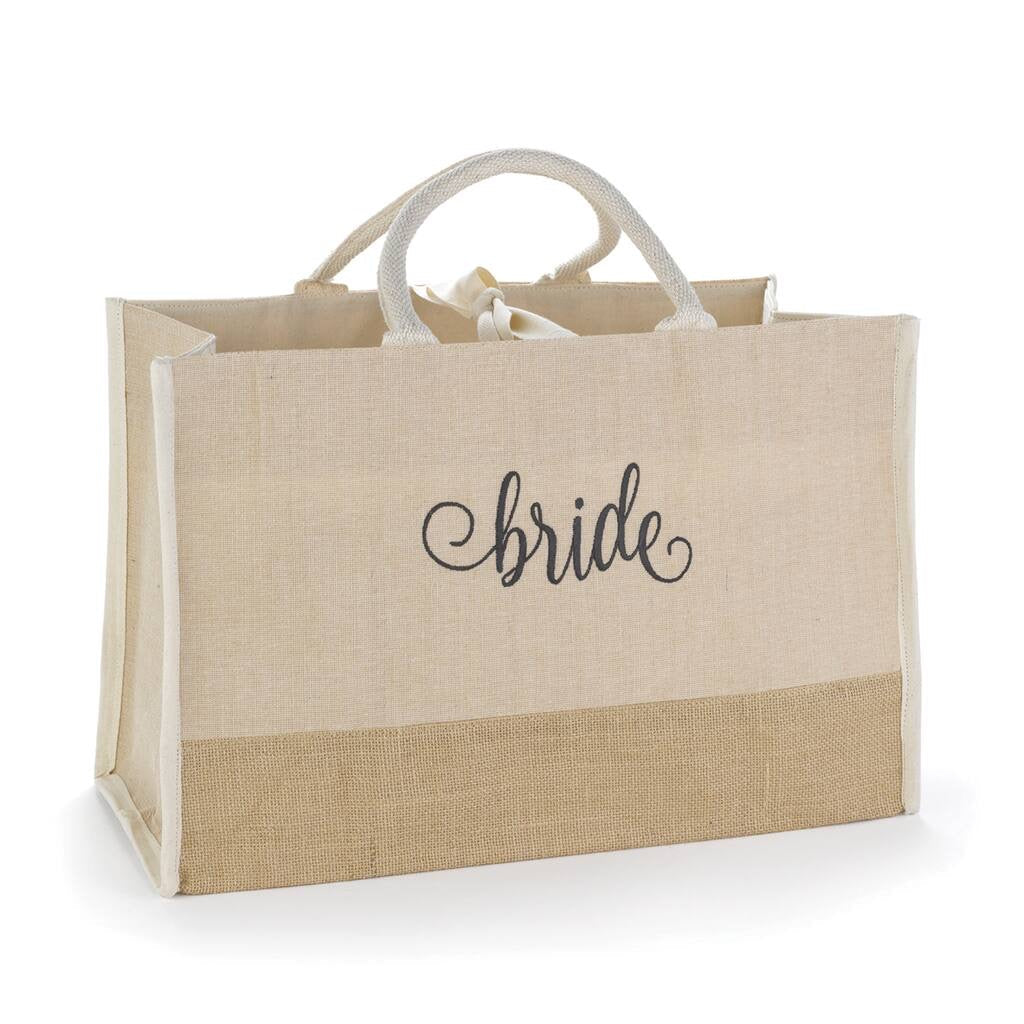 Wedding Jute Bag with Bride Text