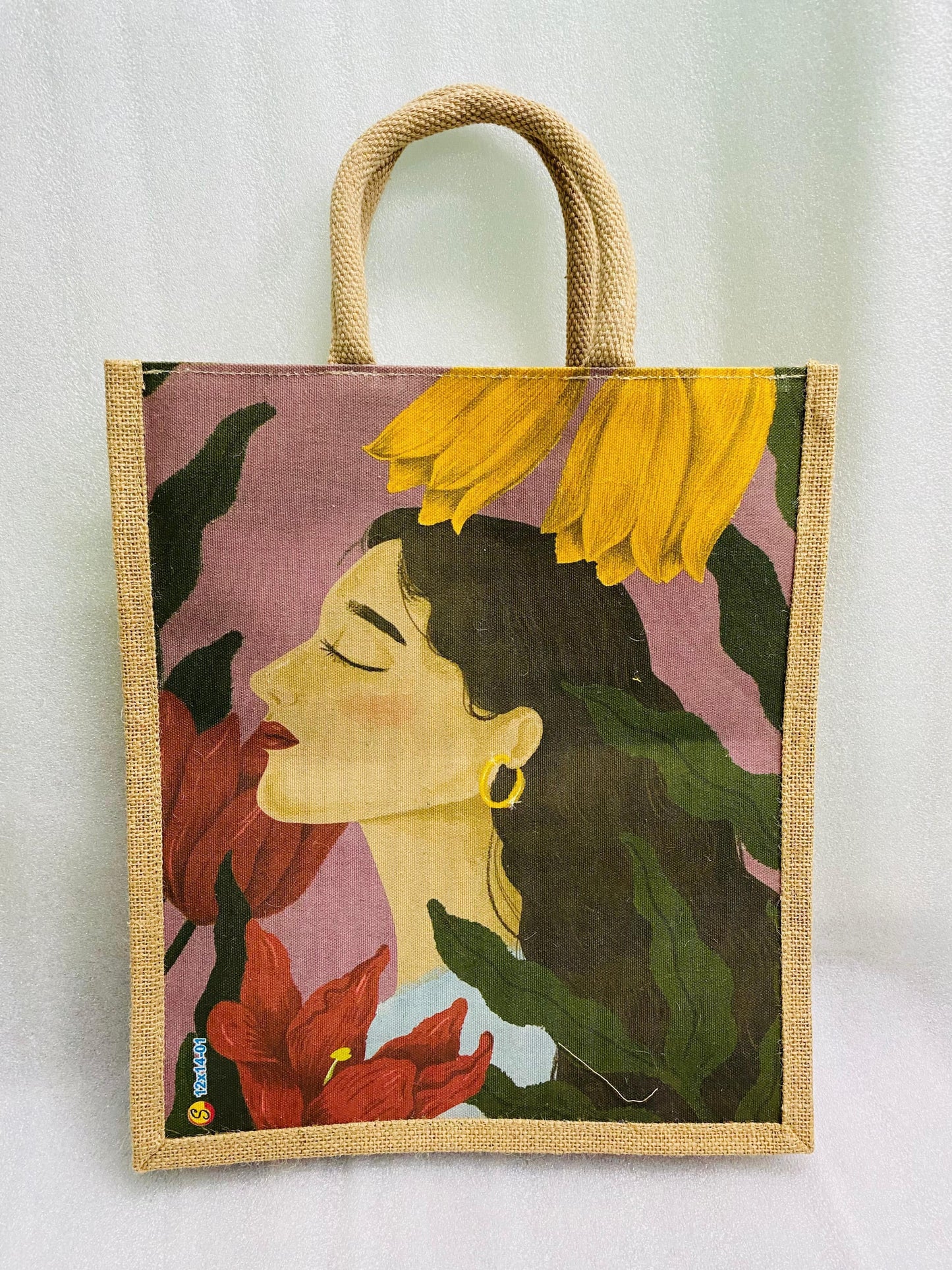 Designer Screen Print Jute Bag