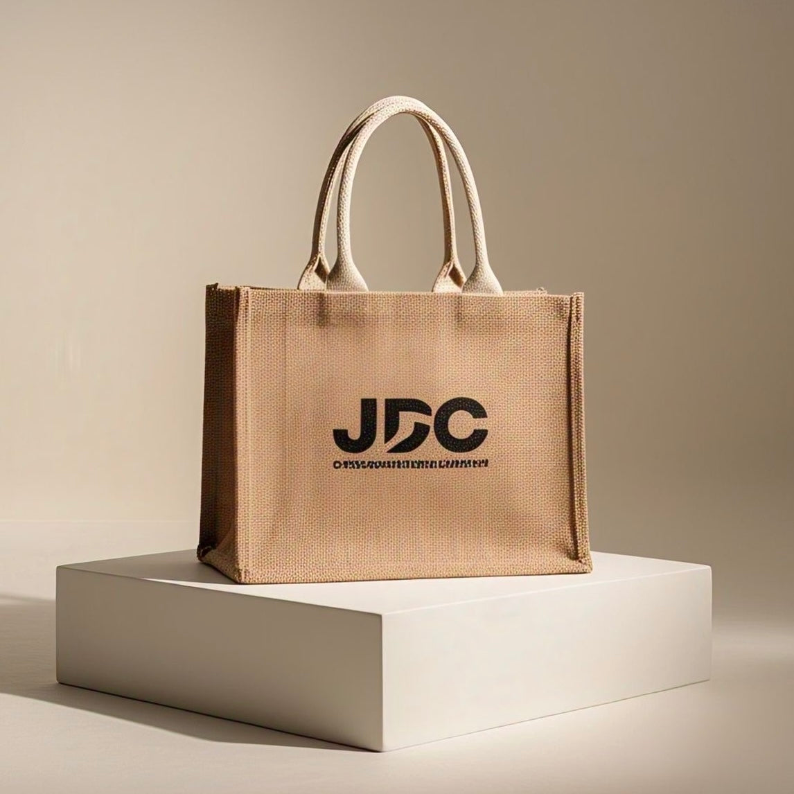 Printed natural jute bags