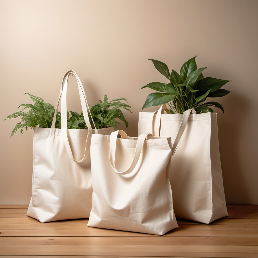 Plain cotton tote bags collection