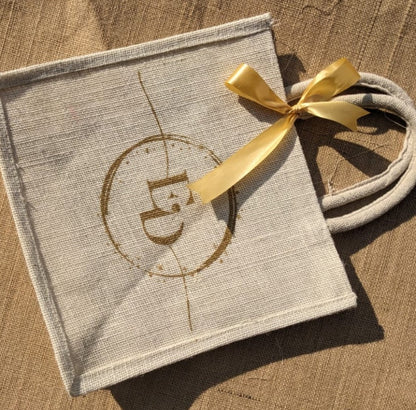 Gifting Jute Bag with Ribbon