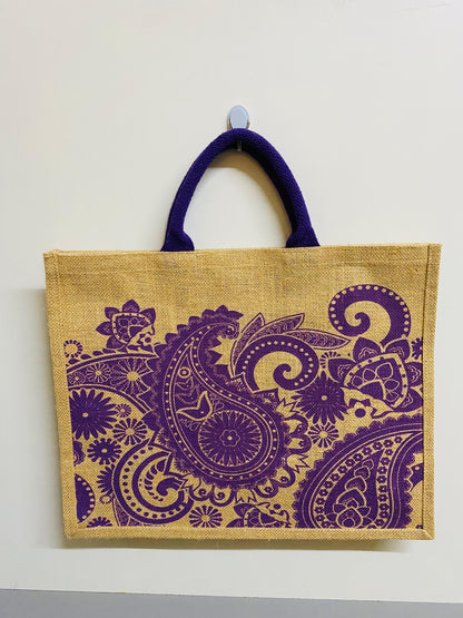 Mandala Design Printed Jute Bag