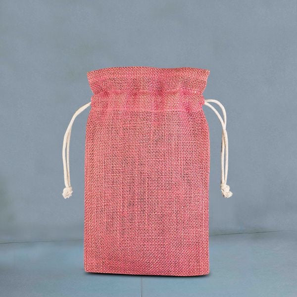 Simple Jute Handstring Pouches