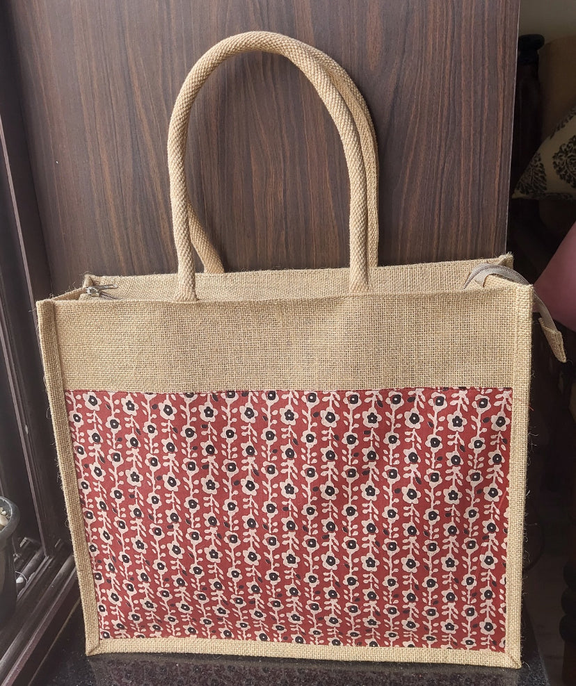 Natural Jute Bag with Both-Side DTF Print or Screen Print