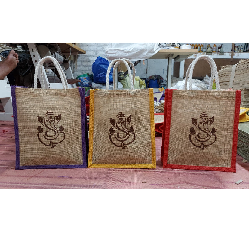 Wedding Gift Ganesha Jute Bags