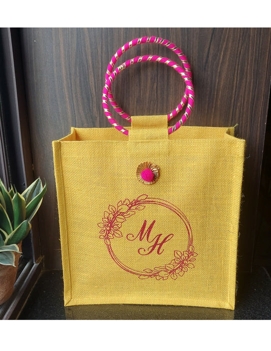 Wedding Jute Bag with Printed Customisation