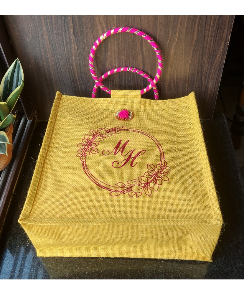 Wedding Jute Bag with Printed Customisation