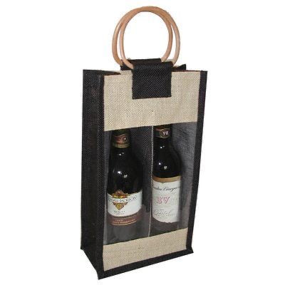 Two Wine Designer Jute Bag