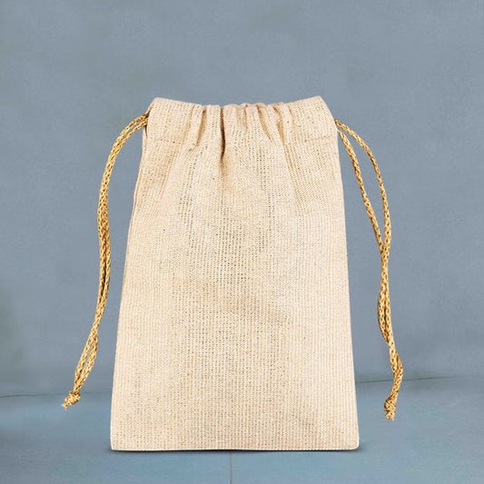 Simple Jute Handstring Pouches