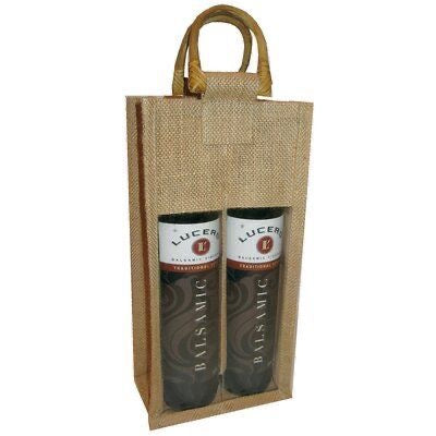 Two Wine Designer Jute Bag