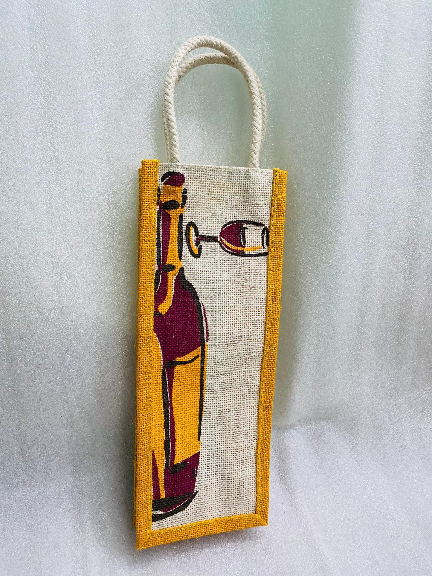 Single Wine Designer Jute Bag