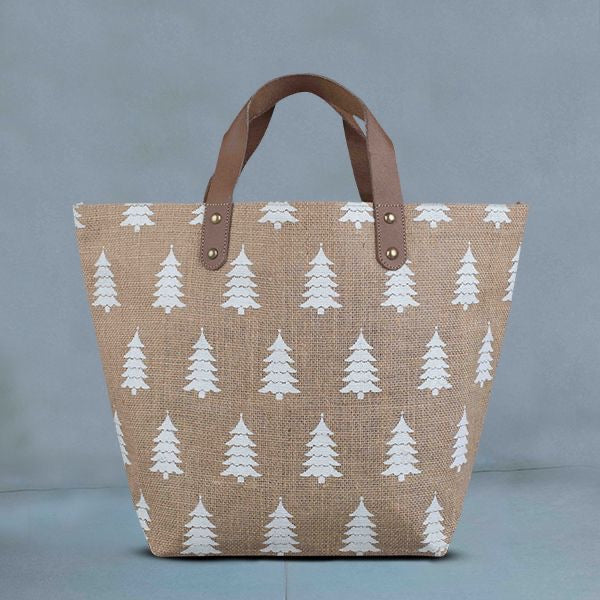 Printed Designer Jute Tote Bag