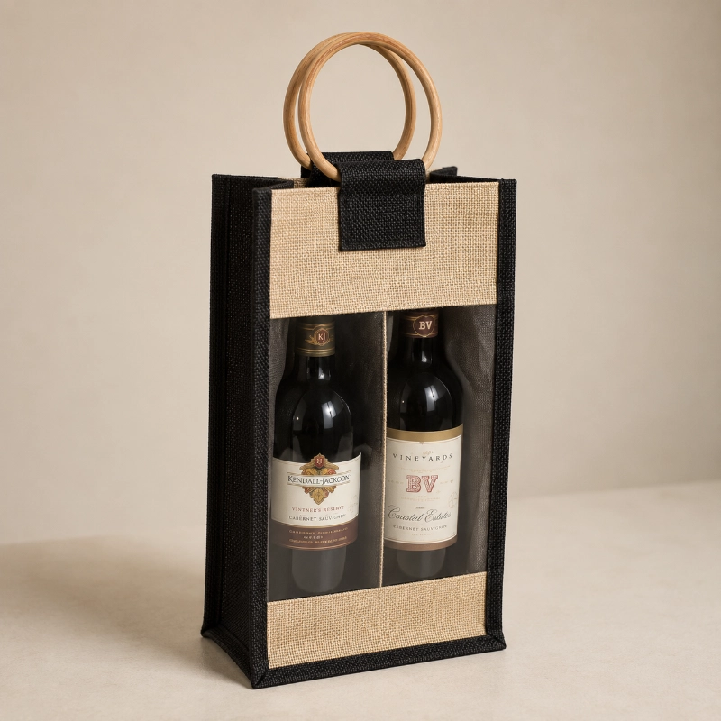Jute Wine Bottle Bag