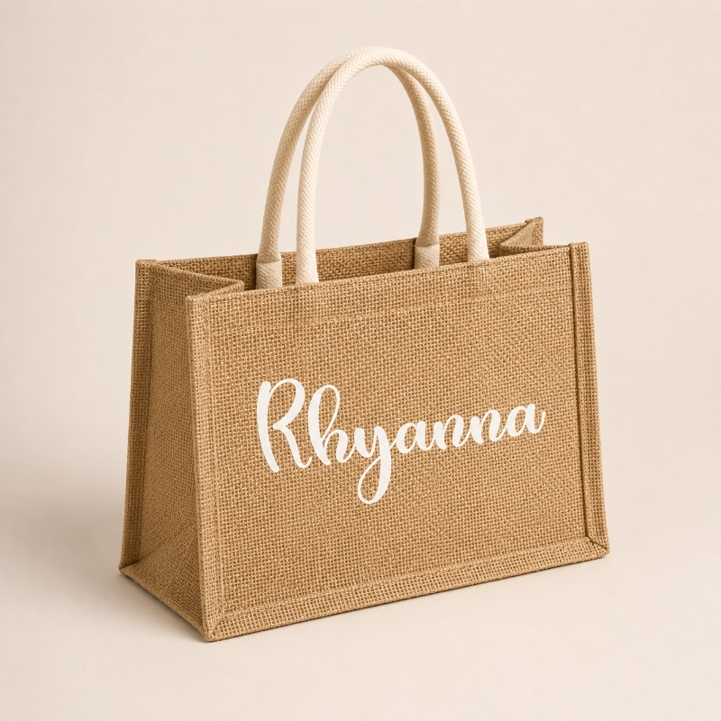 Custom Printed Shopping Jute Bag