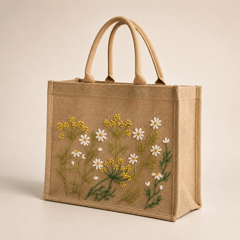 Designer Printed Jute Bag
